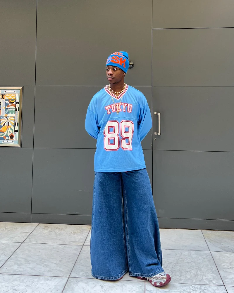 Tokyo Jersey with Wide-Leg Denim