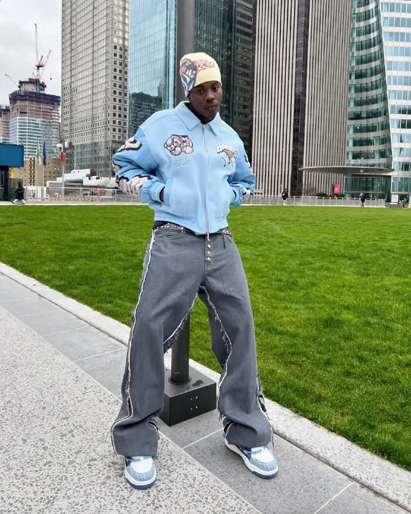 Varsity Jacket with Cartoon Patches