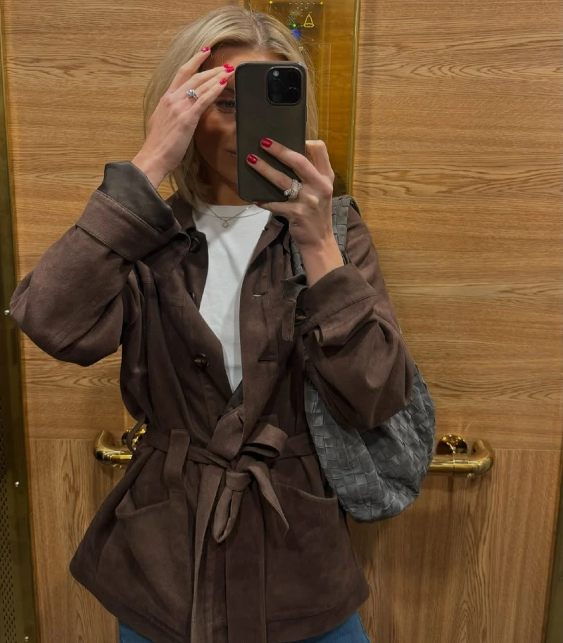 Belted Suede Jacket