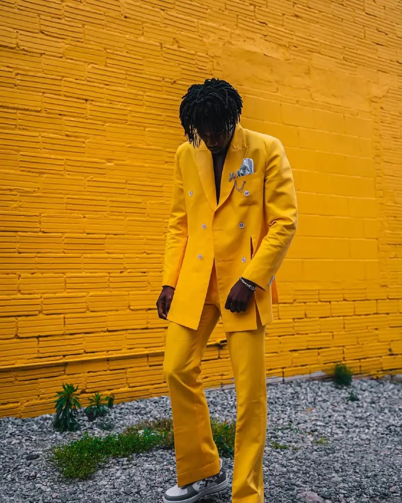 Bold Mustard Double-Breasted Suit