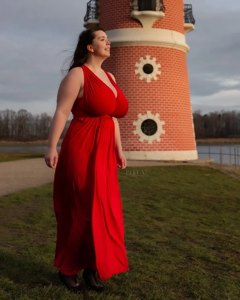 Bold Sunset Red Maxi Dress