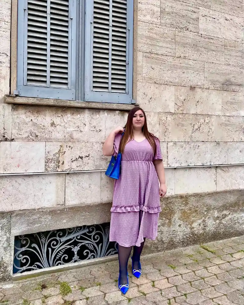 Lavender Grace Ruffle Dress