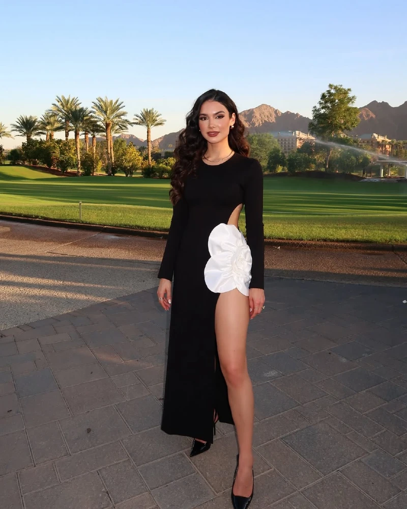 Midnight Bloom Evening Gown