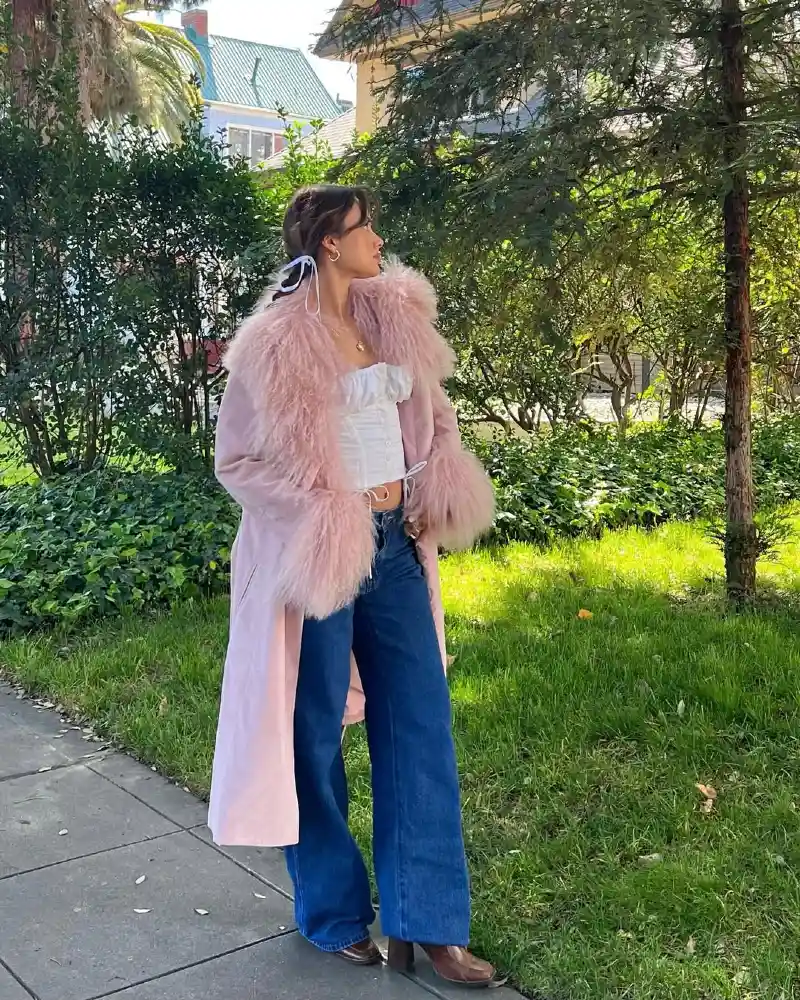 Pink Fur Coat