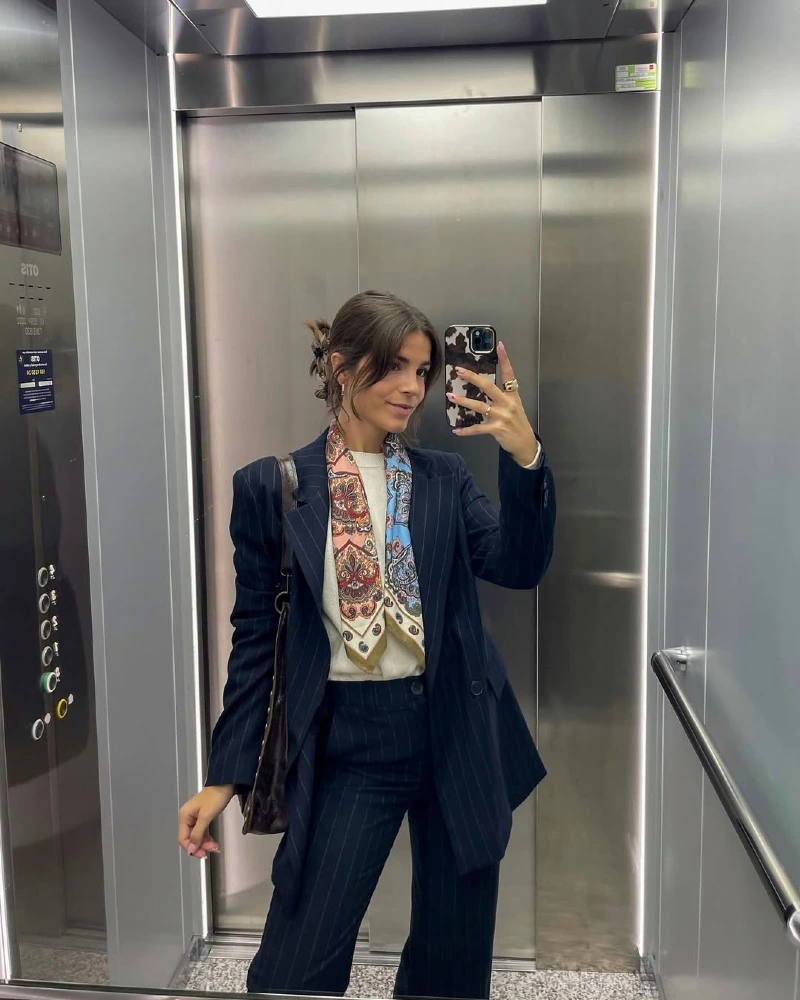 Power Suit with a Touch of Elegance