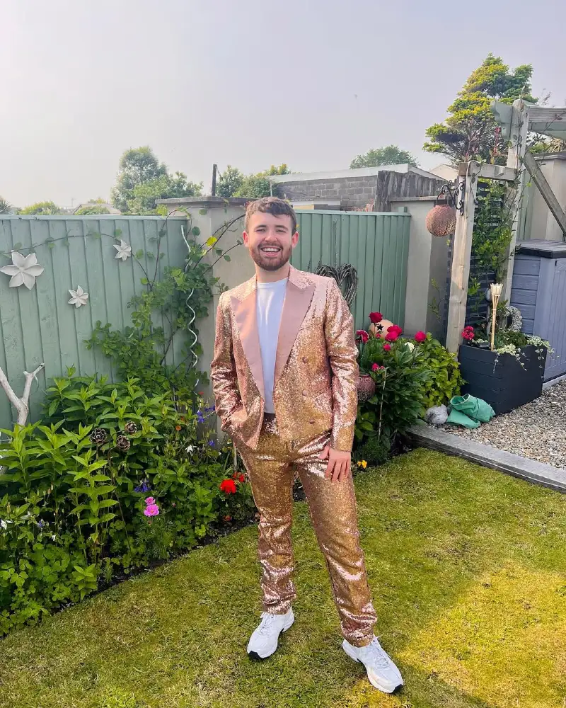 Rose Gold Sequin Suit