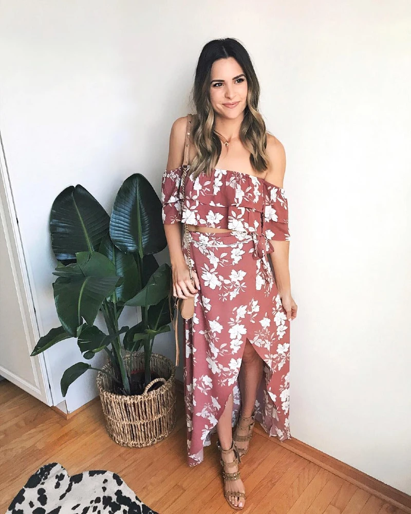 Terracotta Floral Two-Piece