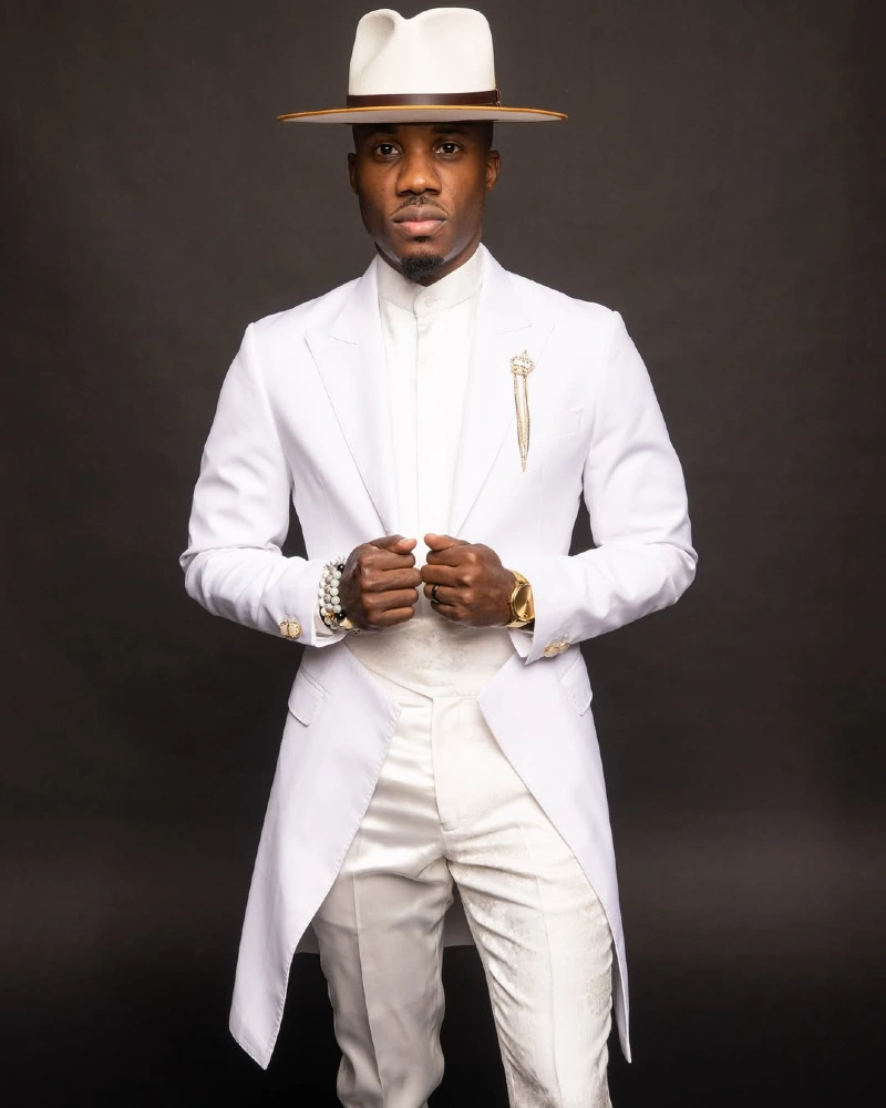 White Tailcoat with Gold Accents